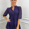 kate and pippa latina mini dress purple and black img1