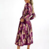 kate pippa capri dress in purplebeige print img2