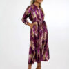 kate pippa capri dress in purplebeige print img4