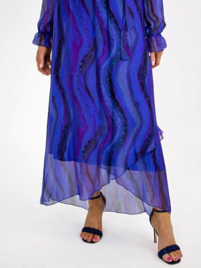 portofino silk midi dress in blue img3