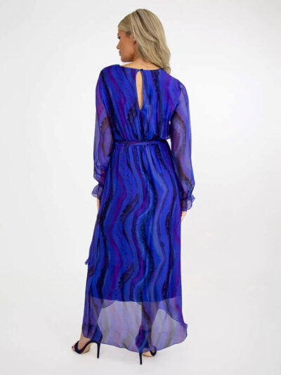 portofino silk midi dress in blue img4