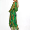 portofino silk midi dress in green img2