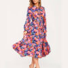 marc angelo floral print shirt dress in pink img1