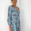 short faux wrap dress img2