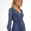 Kate & Pippa Kylie Midi Dress In Blue Sparkle