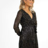 Kate & Pippa Kylie Mini Dress In Black Sparkle